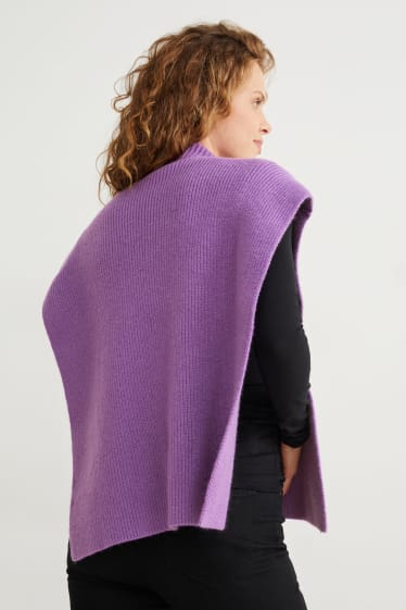 Femmes - Pull sans manches en maille - violet