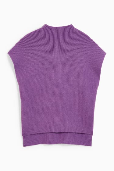 Damen - Strickpullunder - violett