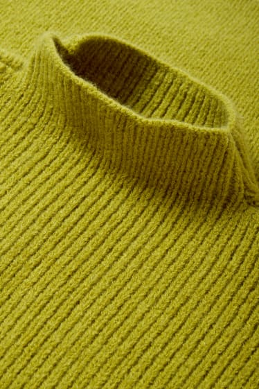 Dámské - Pletená svetrová vesta - zelená