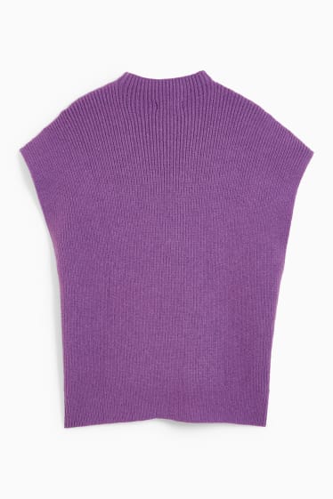 Damen - Strickpullunder - violett