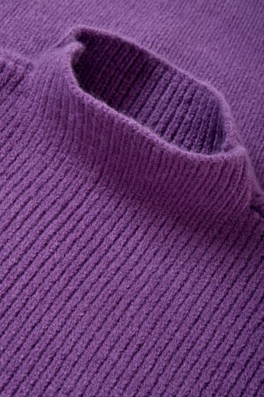 Femei - Vestă tricotată - violet