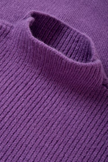 Damen - Strickpullunder - violett