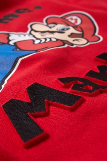 Kinder Buben - Super Mario - Sweatshirt - rot