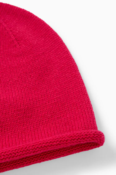 Mujer - Gorro de punto - rosa oscuro