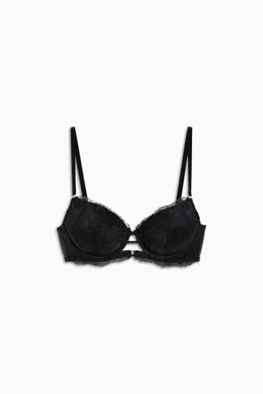 Women - Underwire bra - FULL COVERAGE - padded - black