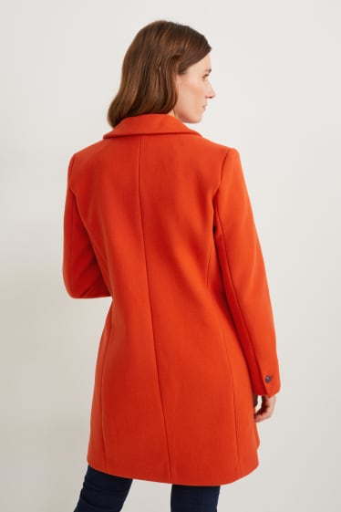 Kobiety - Płaszcz - ciemnopomarańczowy