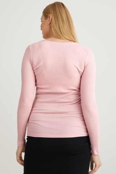 Damen - Still-Langarmshirt - rosa