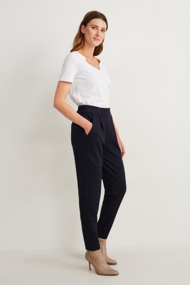 Femmes - Pantalon en jersey - bleu foncé