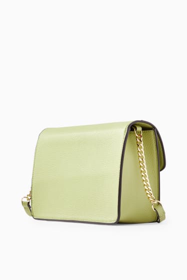 Women - Shoulder bag - faux leather - light green