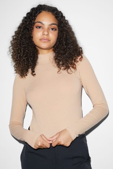 Donna - Maglia a maniche lunghe - tortora