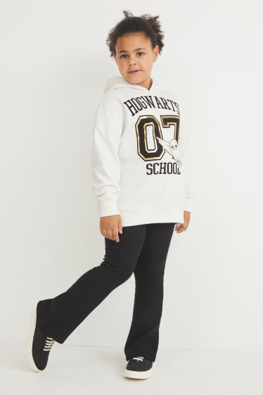 Kinderen: meisjes - Uitgebreide maten - Harry Potter - hoodie en flared legging - zuiver wit