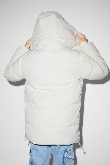 Ragazzi e giovani - CLOCKHOUSE - cappotto trapuntato con cappuccio - bianco crema