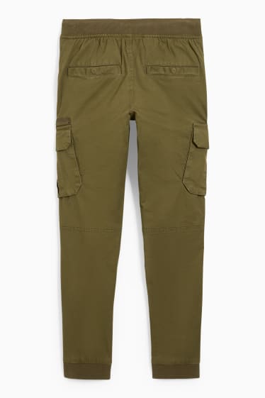 Kinder Buben - Thermo-Cargohose - grün