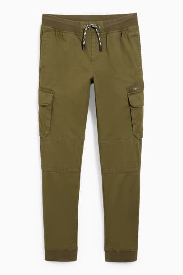 Kinder Buben - Thermo-Cargohose - grün
