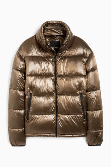 Women - Quilted jacket - light brown