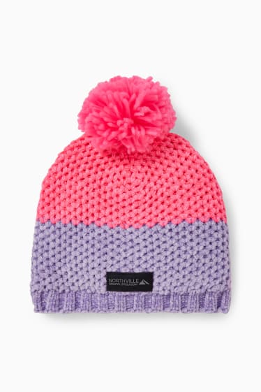 Bambine - Berretto da sci - fucsia fluorescente