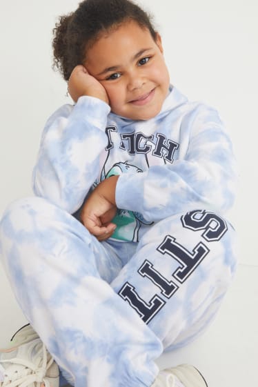 Children Girls - Extended Sizes - Lilo & Stitch - set - hoodie and joggers - light blue