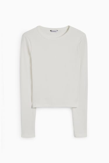 Donna - CLOCKHOUSE - maglia a maniche lunghe - bianco neve