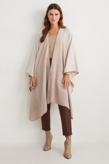 Femmes - Poncho - taupe