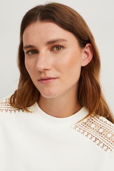 Damen - Sweatshirt - schneeweiss