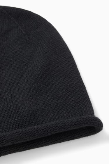 Donna - Berretto in maglia - nero