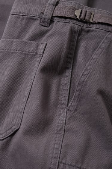 Kobiety - CLOCKHOUSE - spodnie bojówki - ciemnoszary