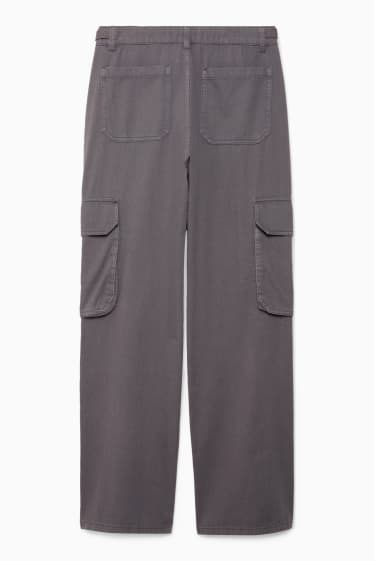 Dona - CLOCKHOUSE - pantalons cargo - gris fosc