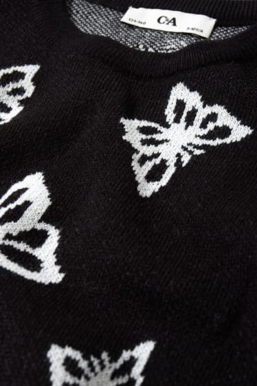 Kinder Mädchen - Pullover - schwarz