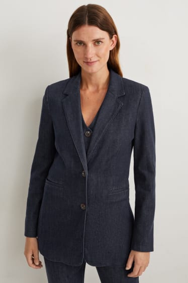 Femei - Blazer de blugi - relaxed fit - denim-albastru închis