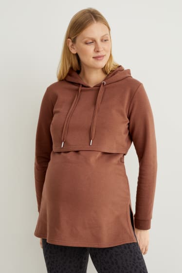 Damen - Still-Hoodie - dunkelbraun