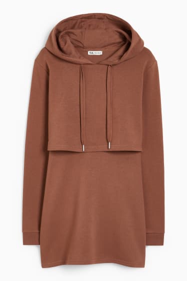 Femmes - Sweat à capuche d’allaitement - marron foncé