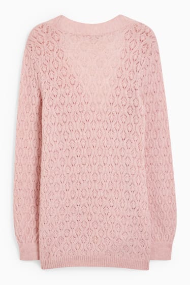 Damen - Still-Strickjacke - rosa