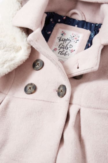Kinder Mädchen - Set - Jacke mit Kapuze und Schal - 2 teilig - rosa