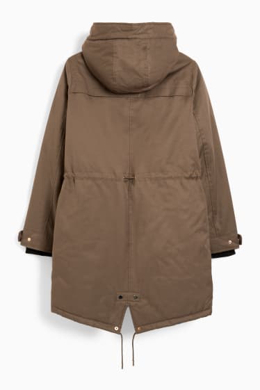 Dámské - Parka s kapucí - khaki