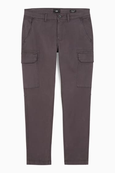 Hombre - Pantalón cargo - regular fit - gris oscuro