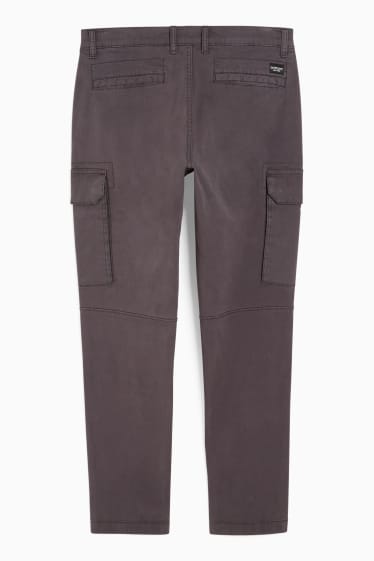 Hombre - Pantalón cargo - regular fit - gris oscuro