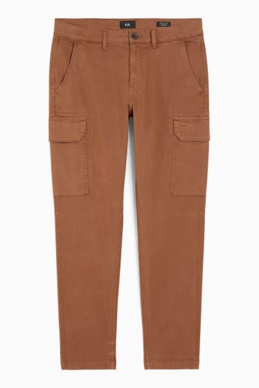 Home - Pantalons cargo - regular fit - marró