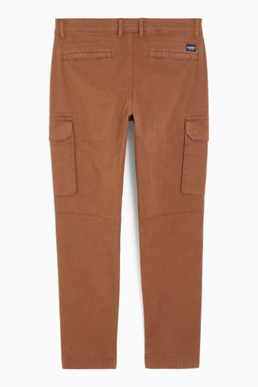 Uomo - Pantaloni cargo - regular fit - marrone