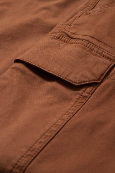 Hombre - Pantalón cargo - regular fit - marrón