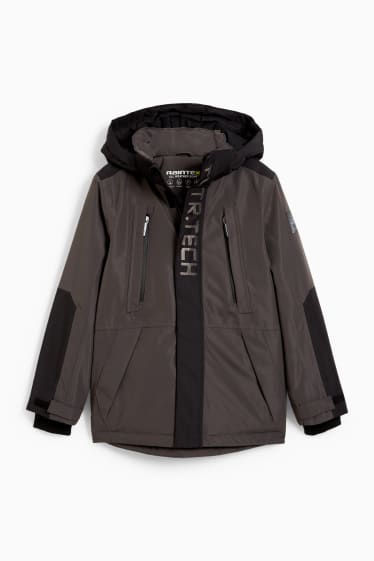 Children Boys - Rain jacket with hood - waterproof - gray