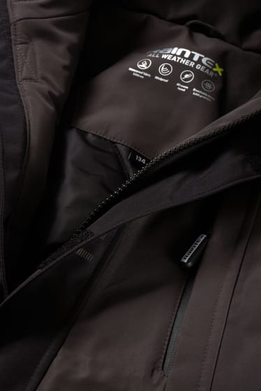 Children Boys - Rain jacket with hood - waterproof - gray