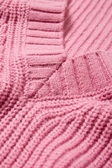 Damen - CLOCKHOUSE - Pullover mit V-Ausschnitt - pink