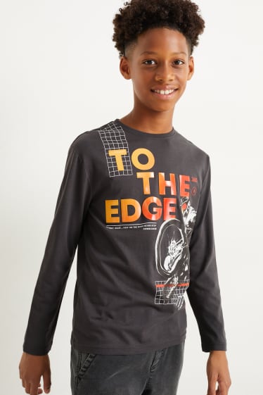 Children Boys - Long sleeve top - dark gray