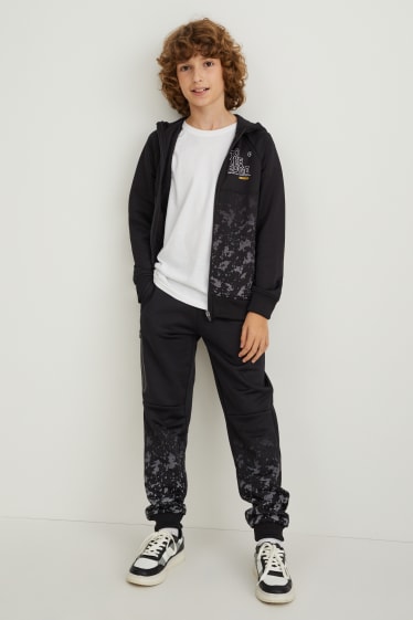 Enfants garçons - Pantalon de jogging - à motif - noir