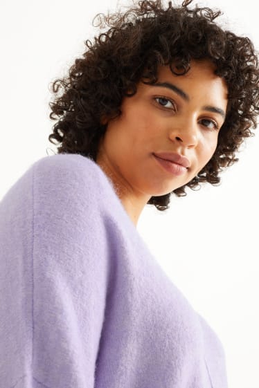 Damen - Pullover - violett