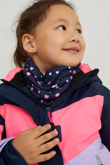 Enfants filles - Tour de cou - à motif - bleu foncé