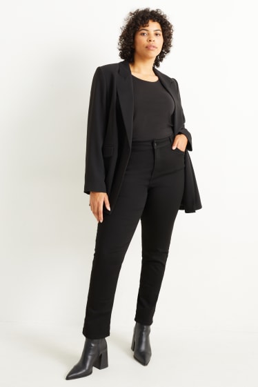 Mujer - Straight jeans - high waist - negro