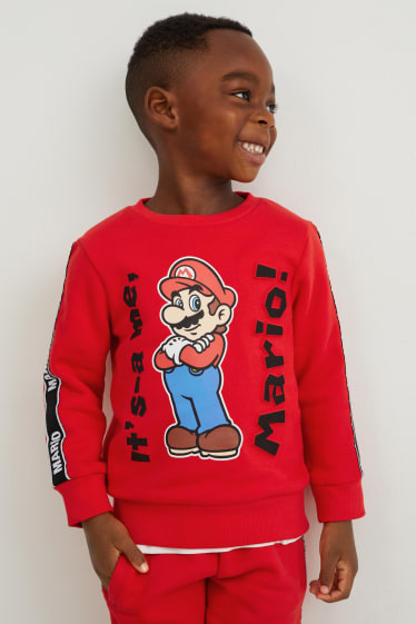 Kinder - Super Mario - Sweatshirt - rot