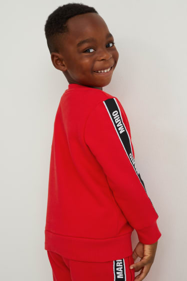 Kinder Buben - Super Mario - Sweatshirt - rot