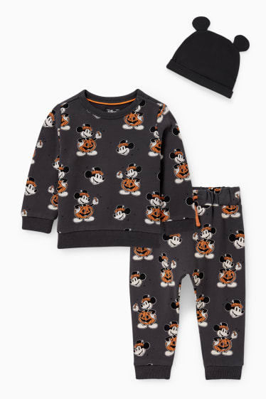 Bebés - Mickey Mouse - conjunto de Halloween para bebé - 3 piezas - negro